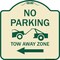Signmission No Parking Tow-Away Zone W/ Left Arrow Heavy-Gauge Aluminum Sign, 18" x 18", TG-1818-23607 A-DES-TG-1818-23607 - alternate 1